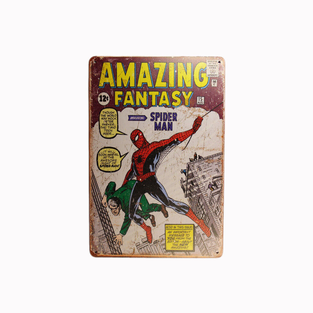 Tin Sign Amazing Fantasy Sprint Drink Bar Whisky Rustic Look