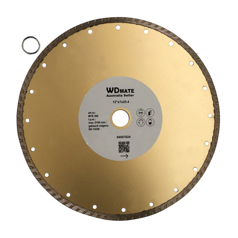 300mm Diamond Dry Wet Turbo Saw Disc Cutting Blade 7*3mm Wheel 12″ 25.4/22.23mm