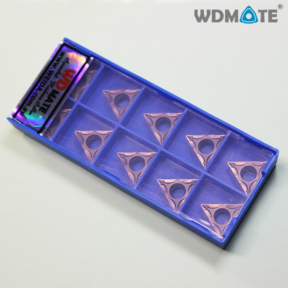 10pcs CNC Carbide Tips Inserts Tcmt16t304-otm Blade Cutter Lathe Turning Bar