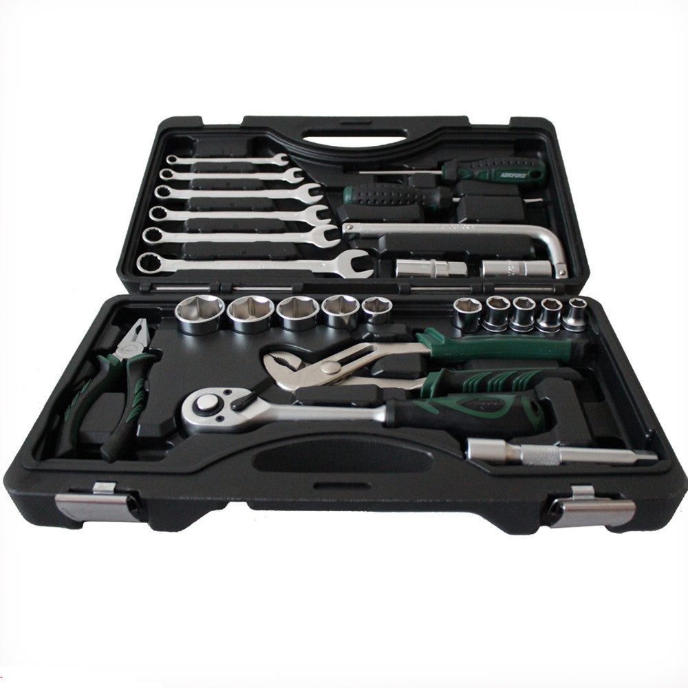 25pc Combination Socket 1/2″ Dr Spanner Bar Plier Hammer Ratchet Wrench20003014