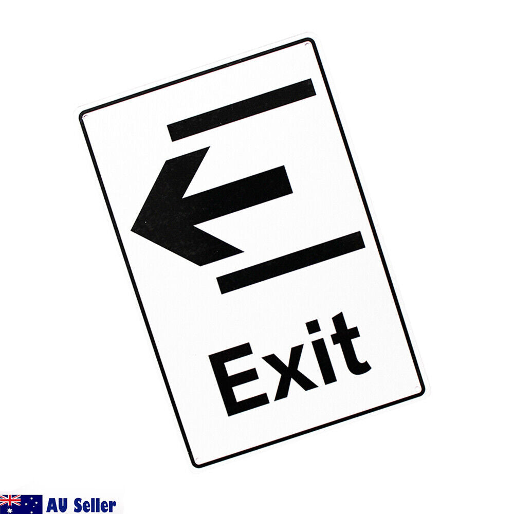 Warning Notice Exit Sign 200x300mm Office Place Metal Waterproof Traffic