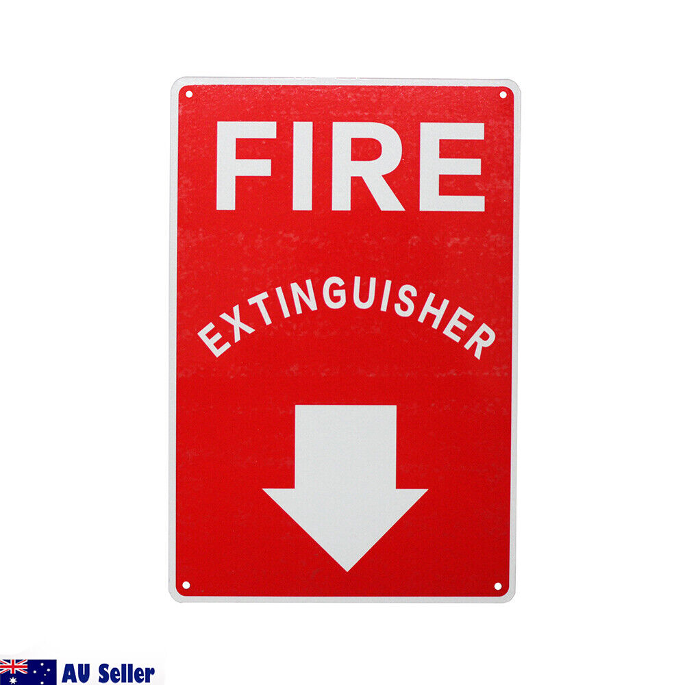 Warning Notice Fire Extinguisher Sign 200x300mm Metal Emergency Fire Safety