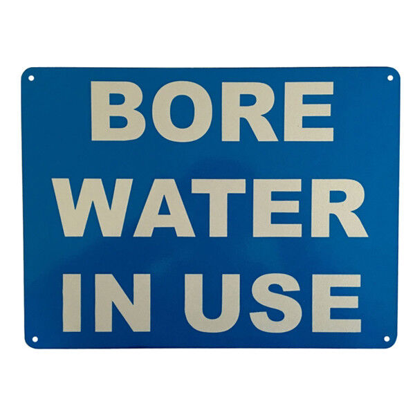 Warning Sign Bore Water In Use Save Notice 200x300mm Metal Home Garden Property