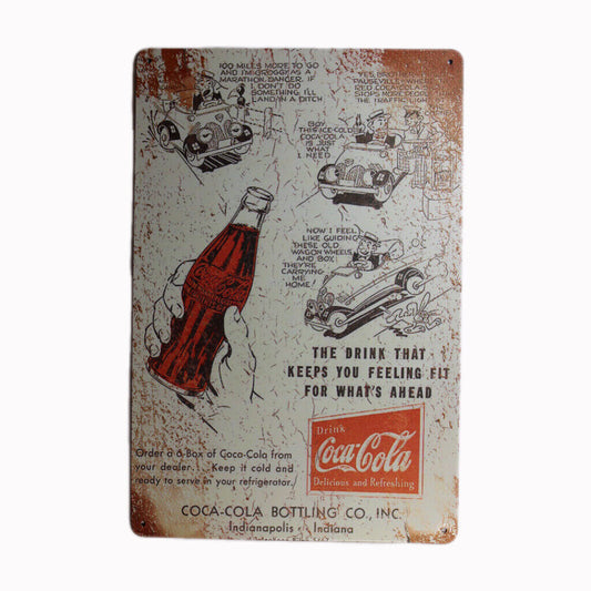 Tin Sign Cocacola  Sprint Drink Bar Whisky Rustic Look