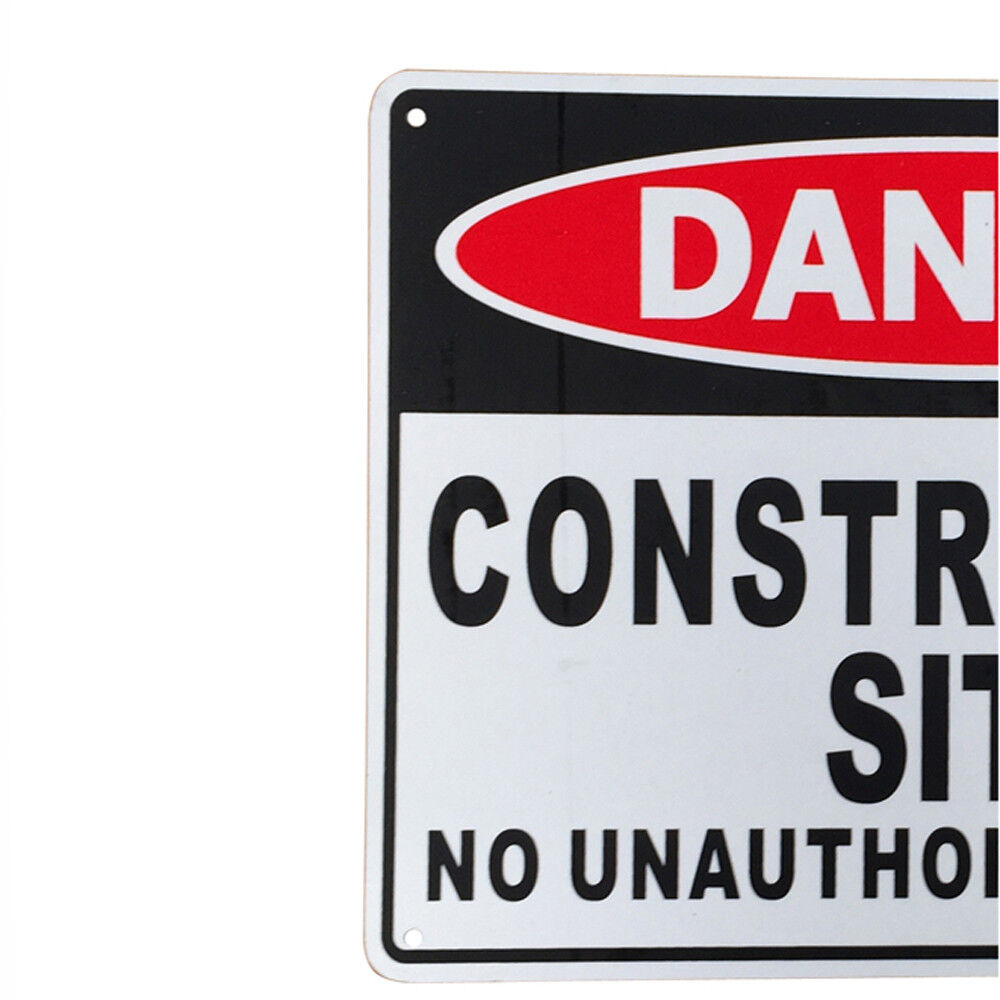 Warning Sign Danger Construction Site No Unauthorized Entry Metal Notice 300x200