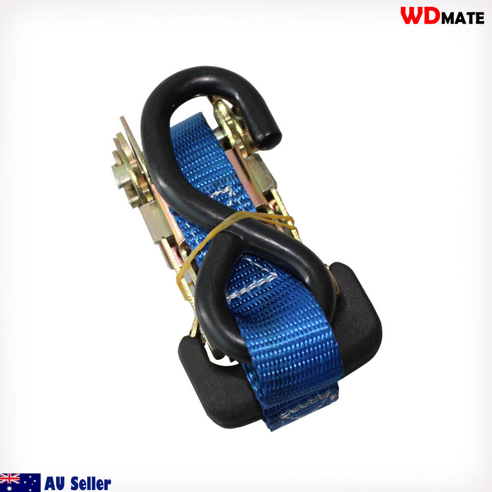 4x Winch Webbing Strap 4.5m X25mm Snap Hook 2000kg Boat Trailer