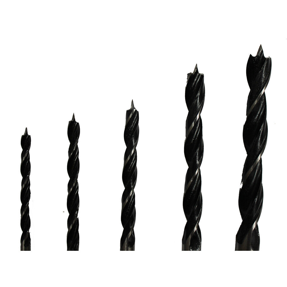 5pcs Wood Working Black Drill Set 3-10mm Twist Metric Quality