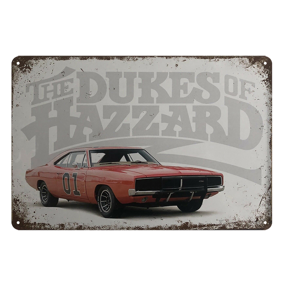 The Dukes Of Hazzard 01 Car Tin Metal Sign Rustic Look Vintage