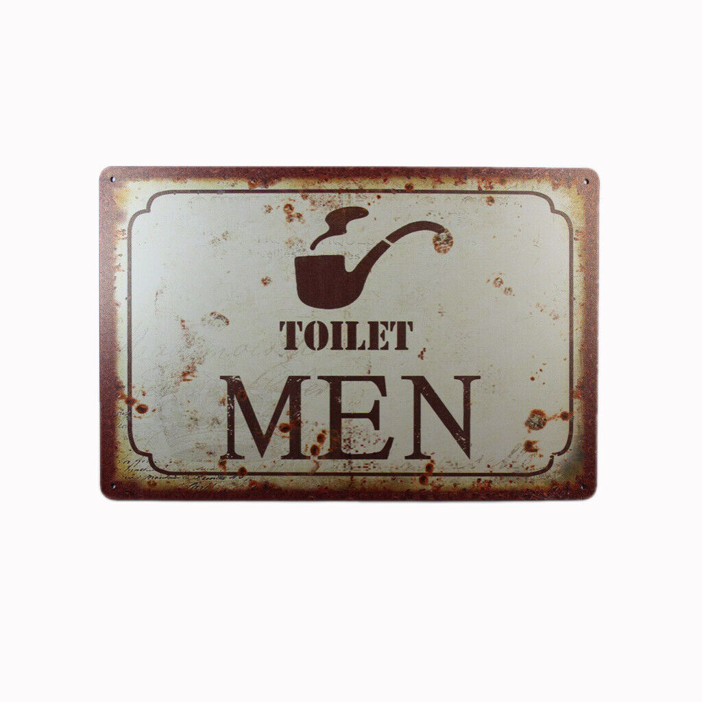 Tin Sign Men Toilet Sprint Drink Bar Whisky Rustic Look