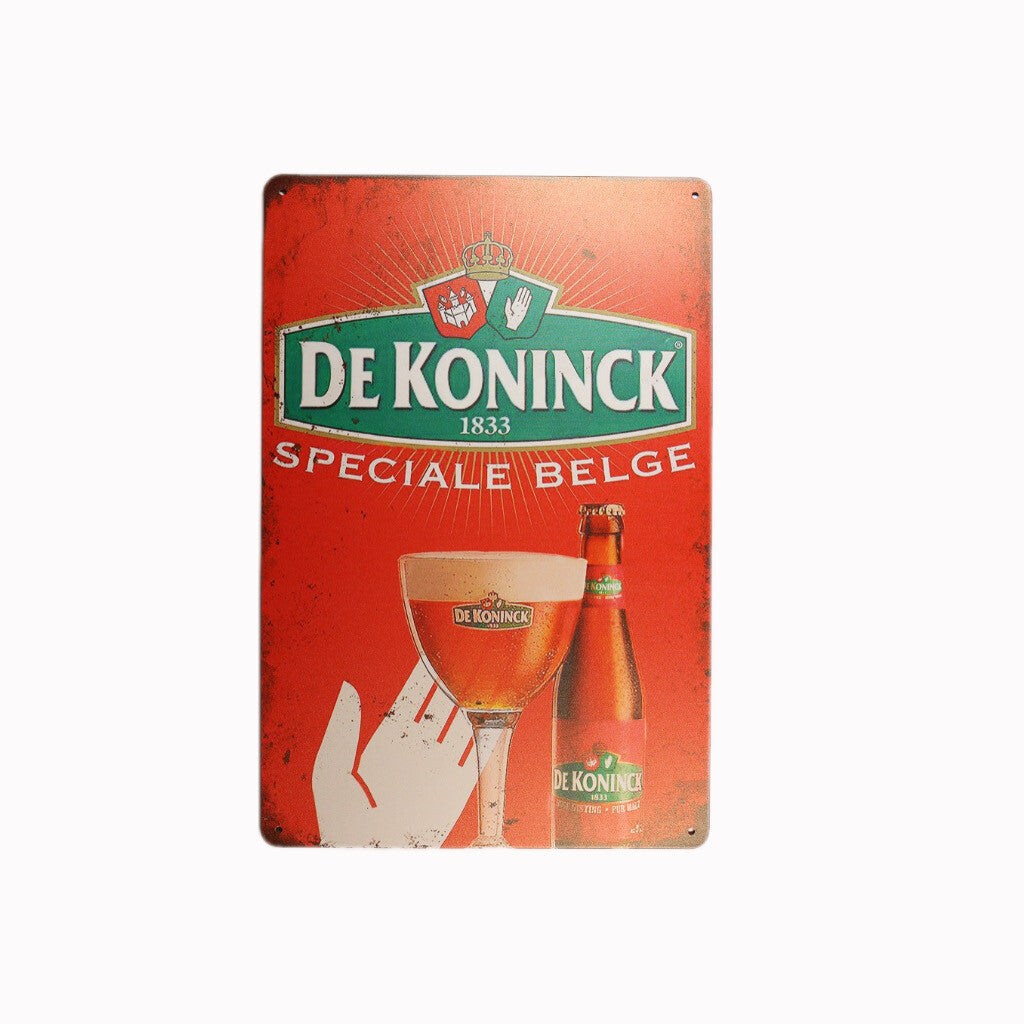 Tin Sign De Koninck Speciale Belge Sprint Drink Bar Whisky Rustic Look