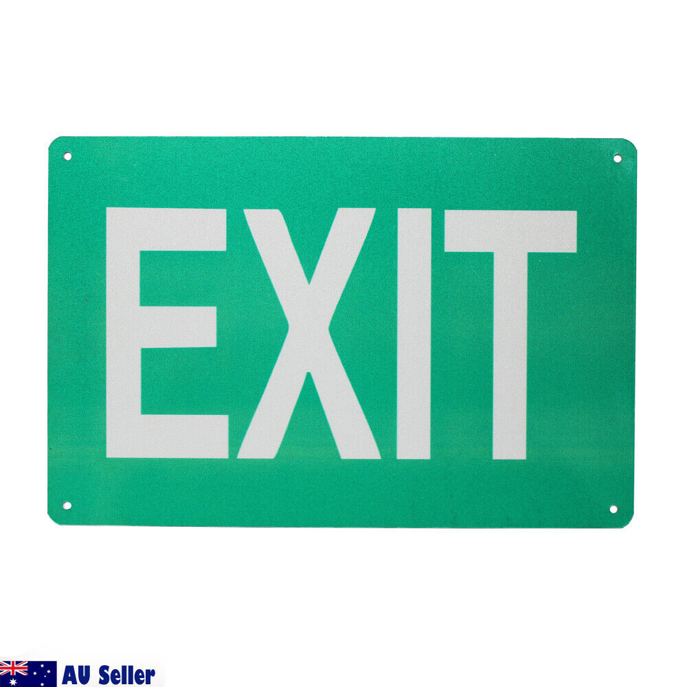 Warning Notice Exit Sign Office Workplace 200x300mm Metal Al Waterproof