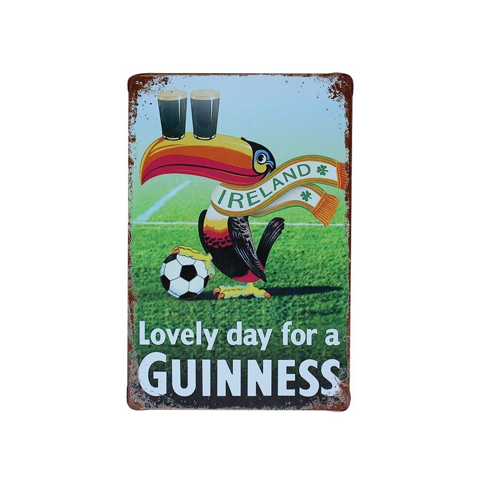 Tin Sign Coffee Ireland Guinness Lovely Day Rustic Look Mancave