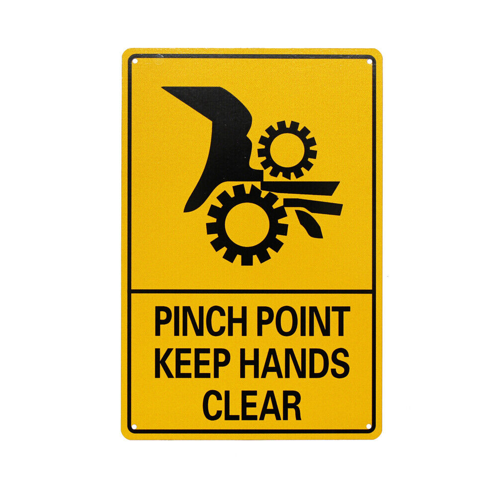 Warning Notice Pinch Point Keep Hands Clear Sign 200x300mm Metal Ehs Safe