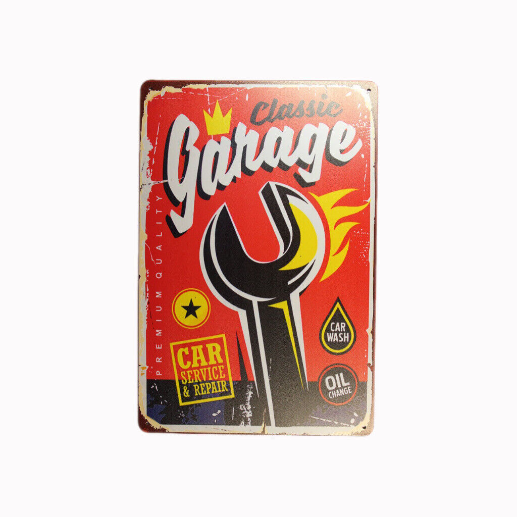 Tin Sign Ganage Classic Sprint Drink Bar Whisky Rustic Look