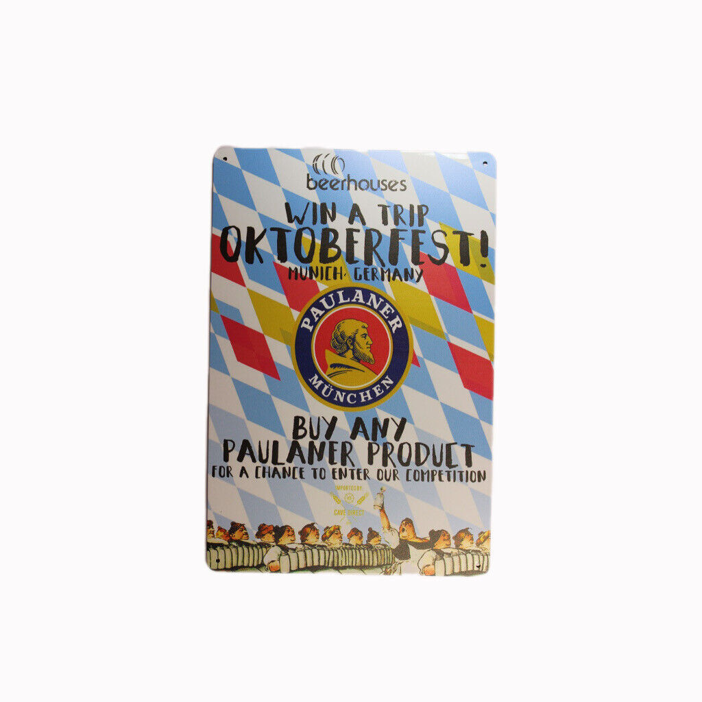 Tin Sign Paulaner Product Sprint Drink Bar Whisky Rustic Look
