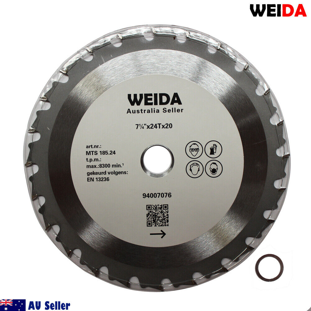 185mm Wood Circular Cutting Disc Saw Blade 7-1/4” 24t Bore 30/25.4mm Quality