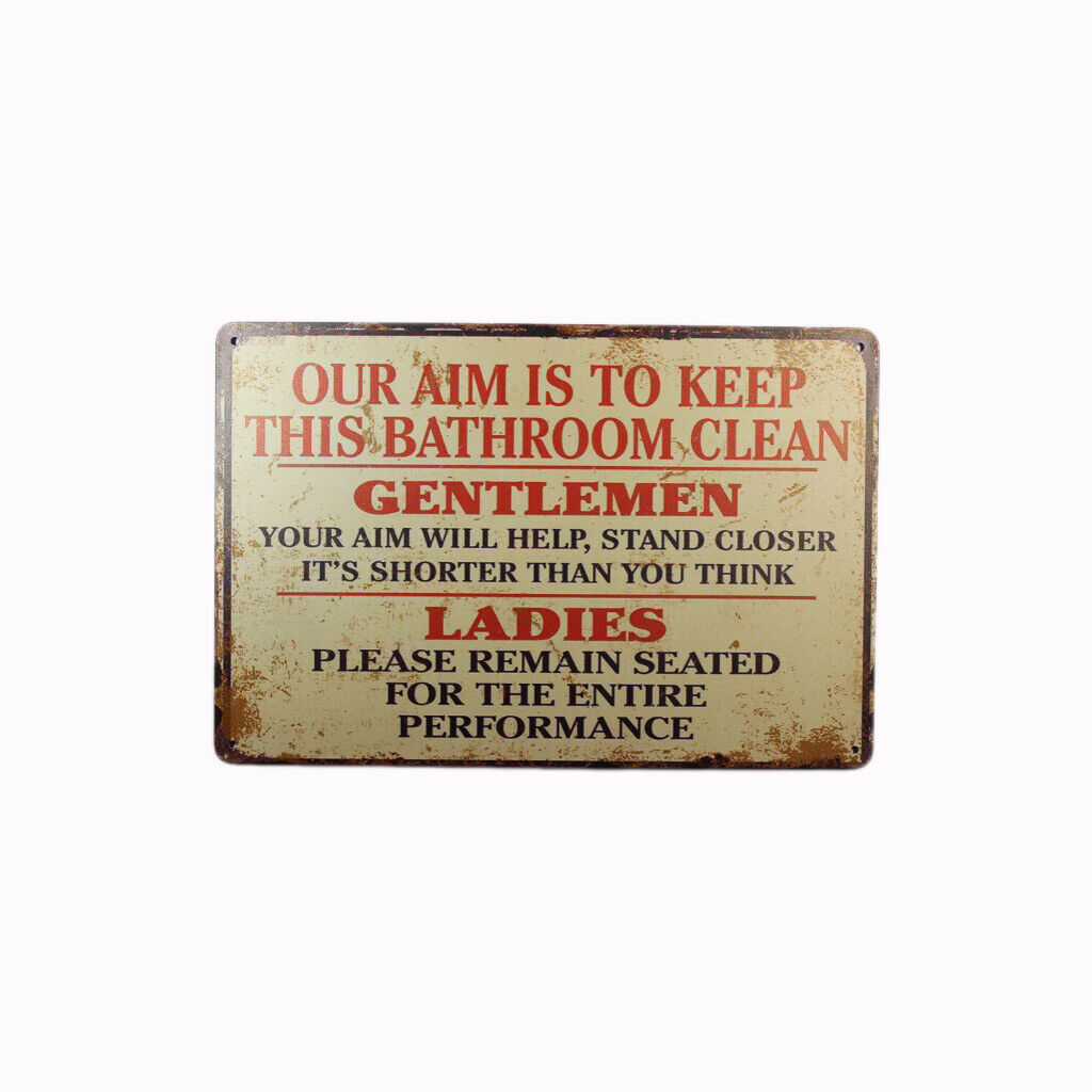 Tin Keep Bathroom Clean Sprint Drink Bar Whisky Rustic Look