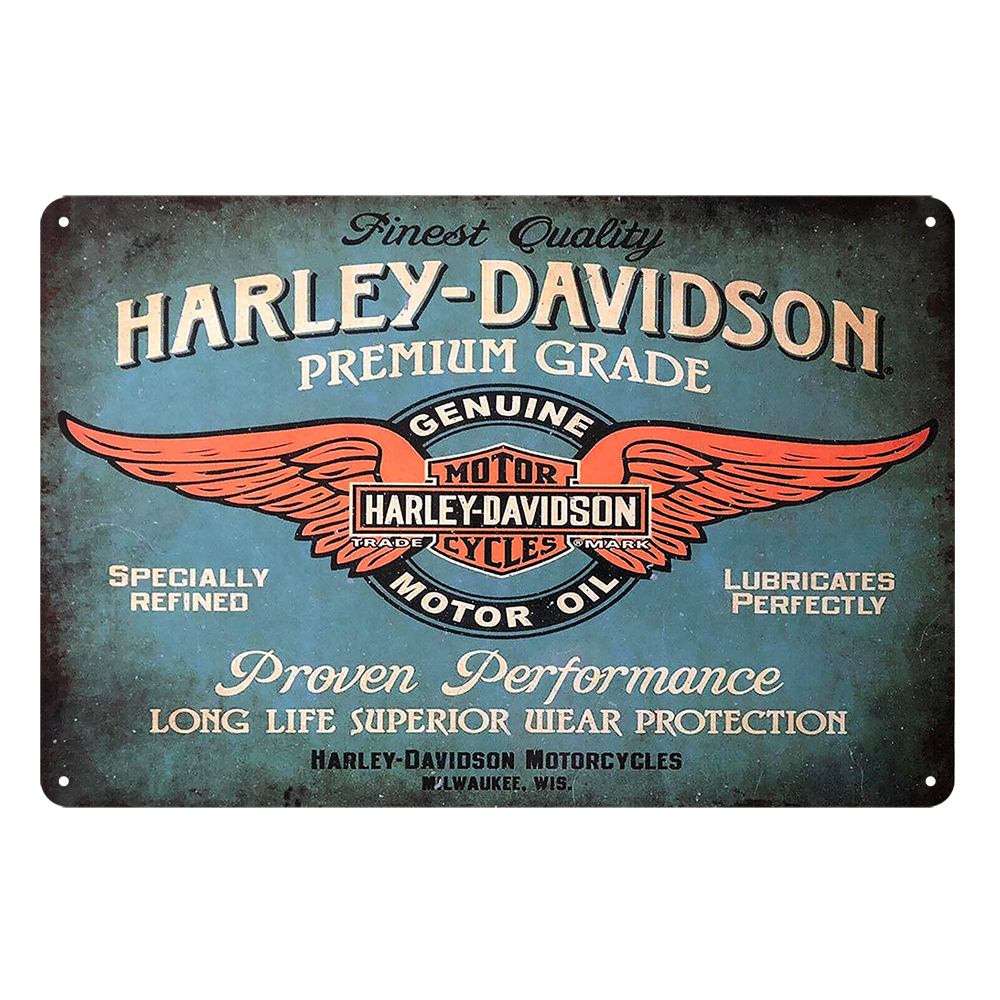 Harley-davidson Auto Car Motor Cycles Rustic Metal Sign Vintage Tin