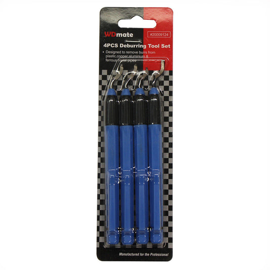 Deburring Tool 4pc Pocket Clip Extra Fine Polish Remove Burrs Garage Repair
