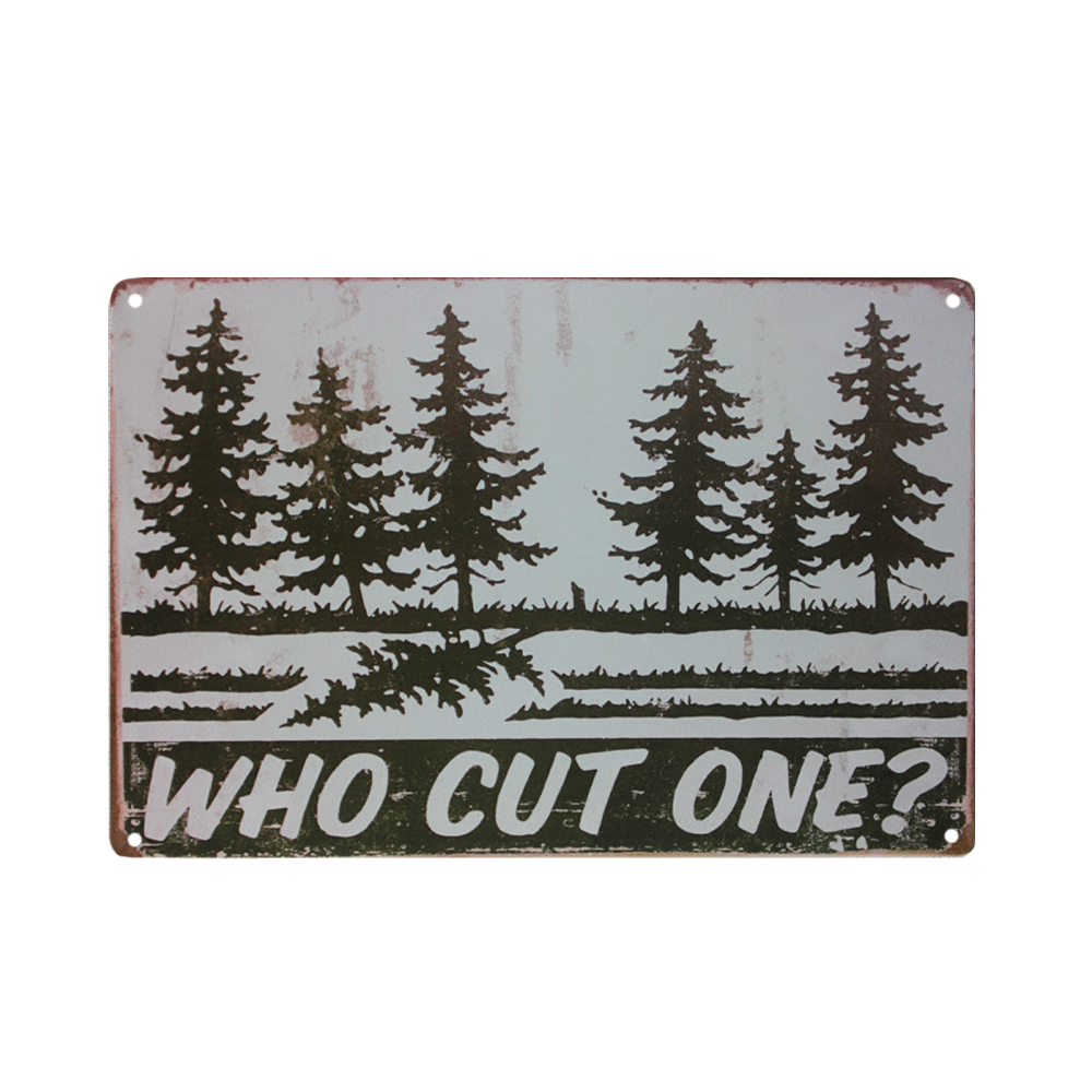 Tin Sign Who Cut One? Metal Tin Sign Vintage Retro Bar Man Cave 200x300mm Metal