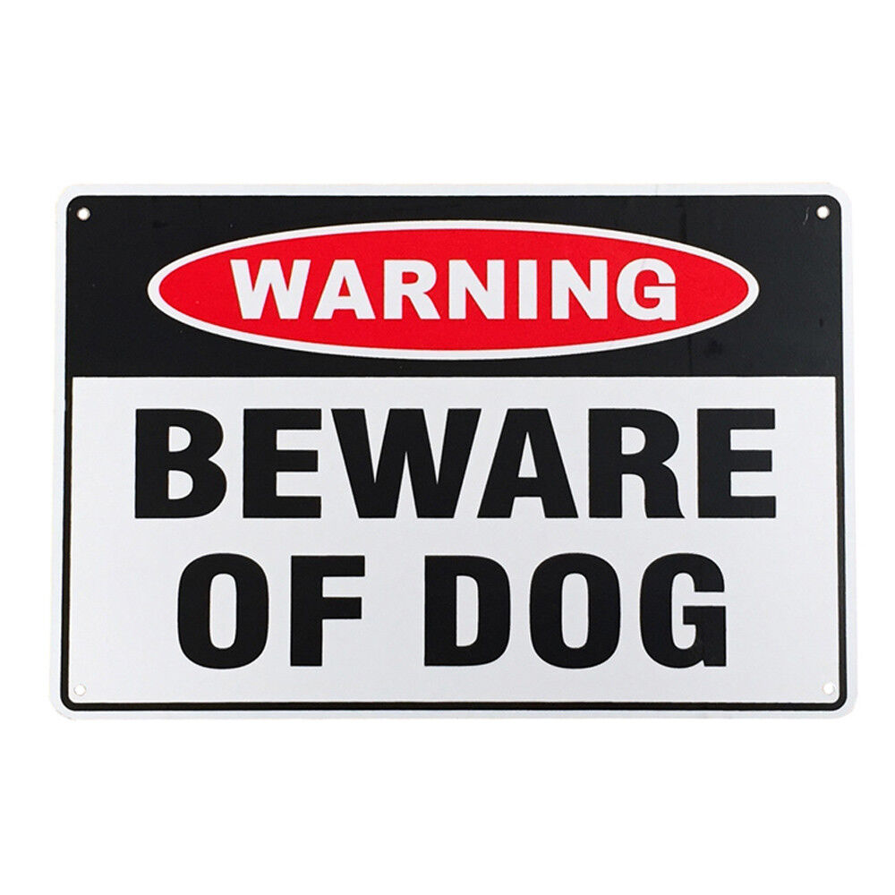 Warning Sign Beware Of Dog Metal Security Notice Home Farm Property 200x300mm
