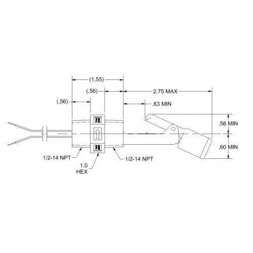 30w M8700 Side-mounted Switch Level Sensor Fda Acidic Liquid Madison
