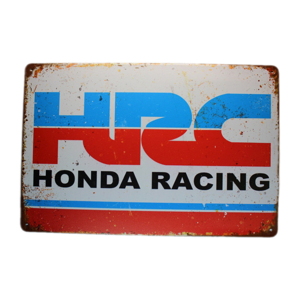 Tin Sign Hrc Honda Racing Sprint Drink Bar Whisky Rustic Look