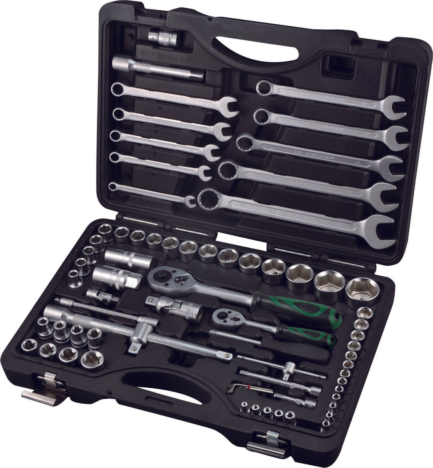 71pc Combo Socket Spanner Set 1/4″1/2″ Dr.Ratchet Wrench Jonit Crv Tool 20003016