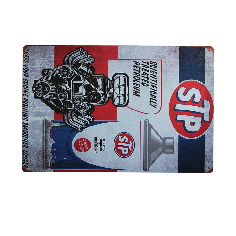 Metal Tin Sign Stp Rustic Look Vintage 200x300mm Man Cave Shed Garage & Bar Sign