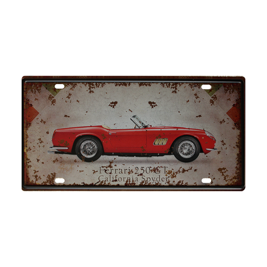 Tin Sign Ferrari 250gt Galifornia Spyder Metal Tin Sign Vintage150x300mm