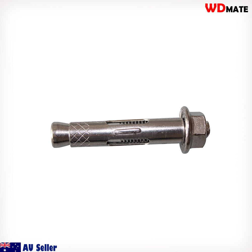 10x Sleeve Anchor Bolt Flange 110mm Hex Nut M12 Dyna Masonry Build Spare Viewmax