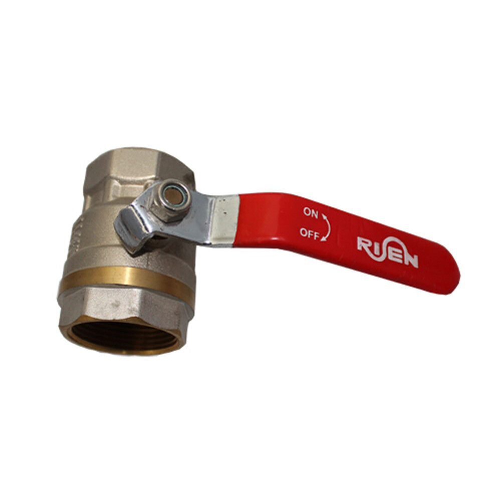 Ball Valve 1-1/4” Brass Dn32 Pn20 Plated F-female Plumbing Pipe Home Hd 94031004