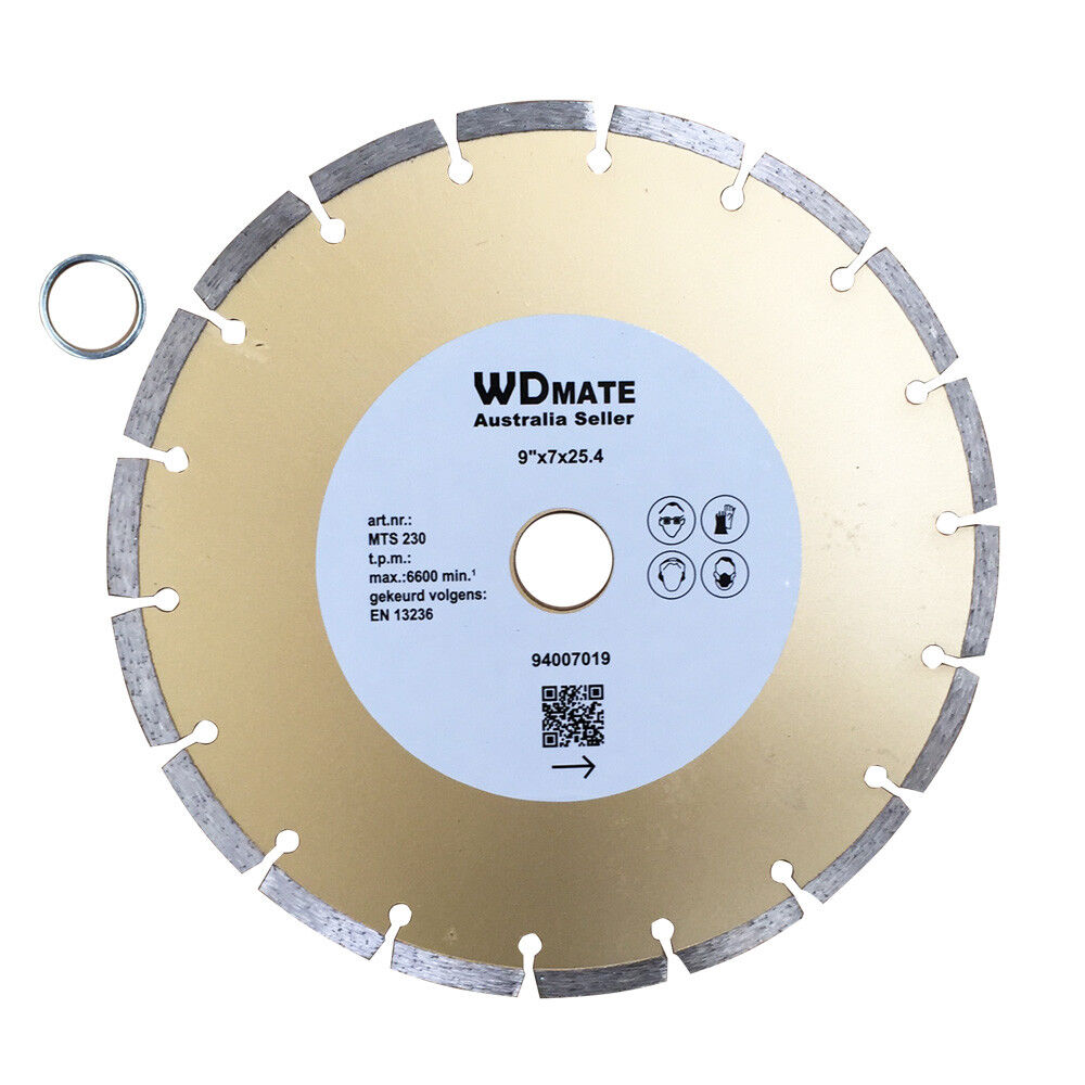 230mm Dry Diamond Cutting Disc 9″ Segment Saw Blade 2.6*7mm 25.4/22.23mm Tile