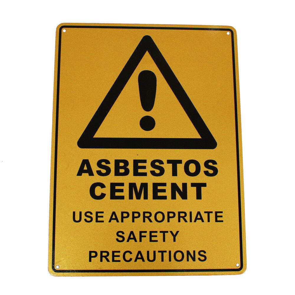 Warning Danger Asbestos Cement Use Safety Precautions Sign 300*200mm Metal