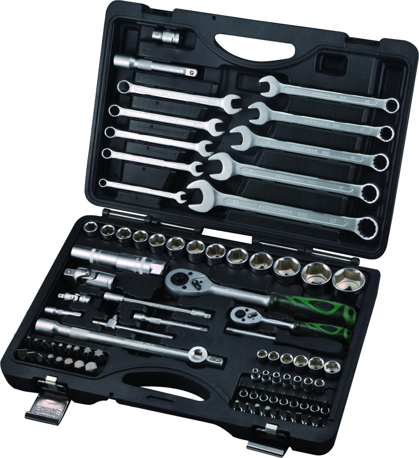 86pc Combo Socket Spanner Set 1/4″ 1/2″ Dr Ratchet Wrench Bit Jointcrv 20003020