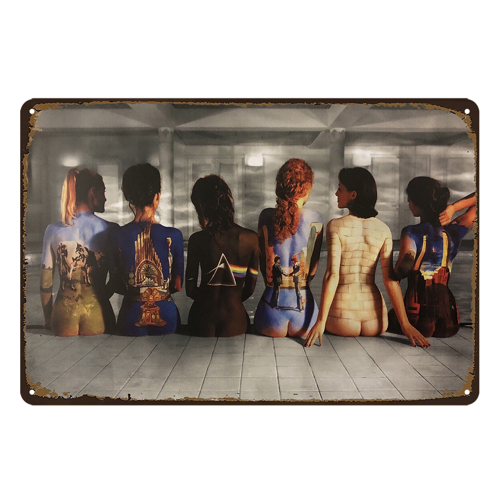 Pink Floyd Sexy Lady Back Catalogue Tin Metal Sign Rustic