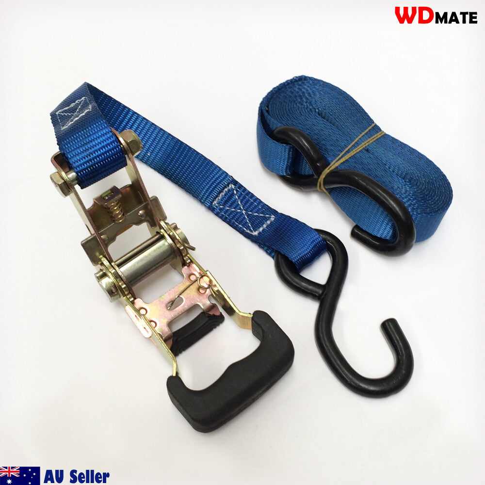 4x Winch Webbing Strap 4.5m X25mm Snap Hook 2000kg Boat Trailer