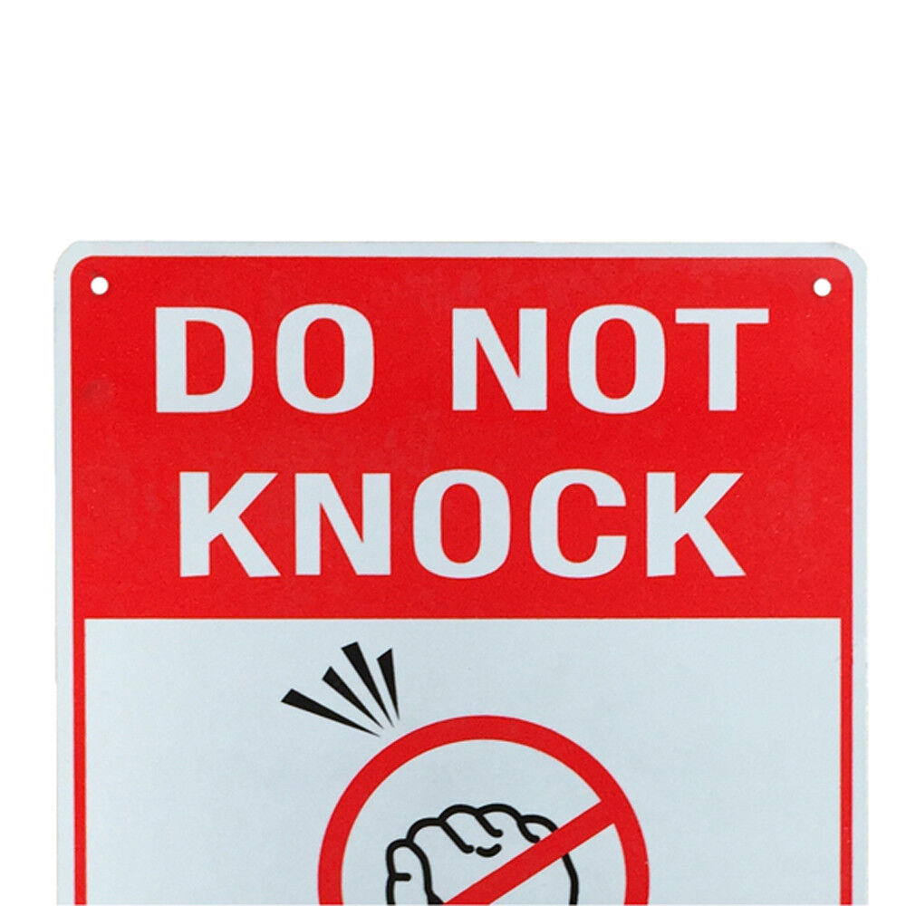 Warning Sign Do Not Knock Sales People 200x300mm Metal Notice Private Property
