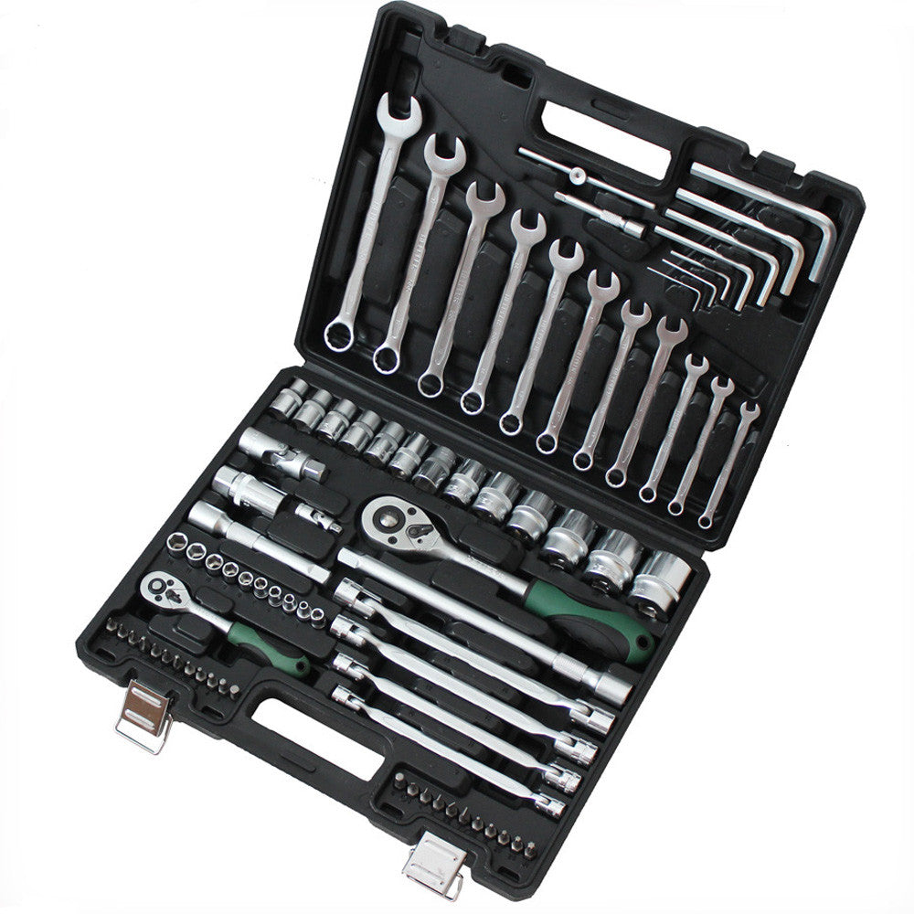 77pc 1/4″ 1/2″ Dr Comb Socket 1-32mm Bit Bar Joint Ratchet Wrench Hand 20003048