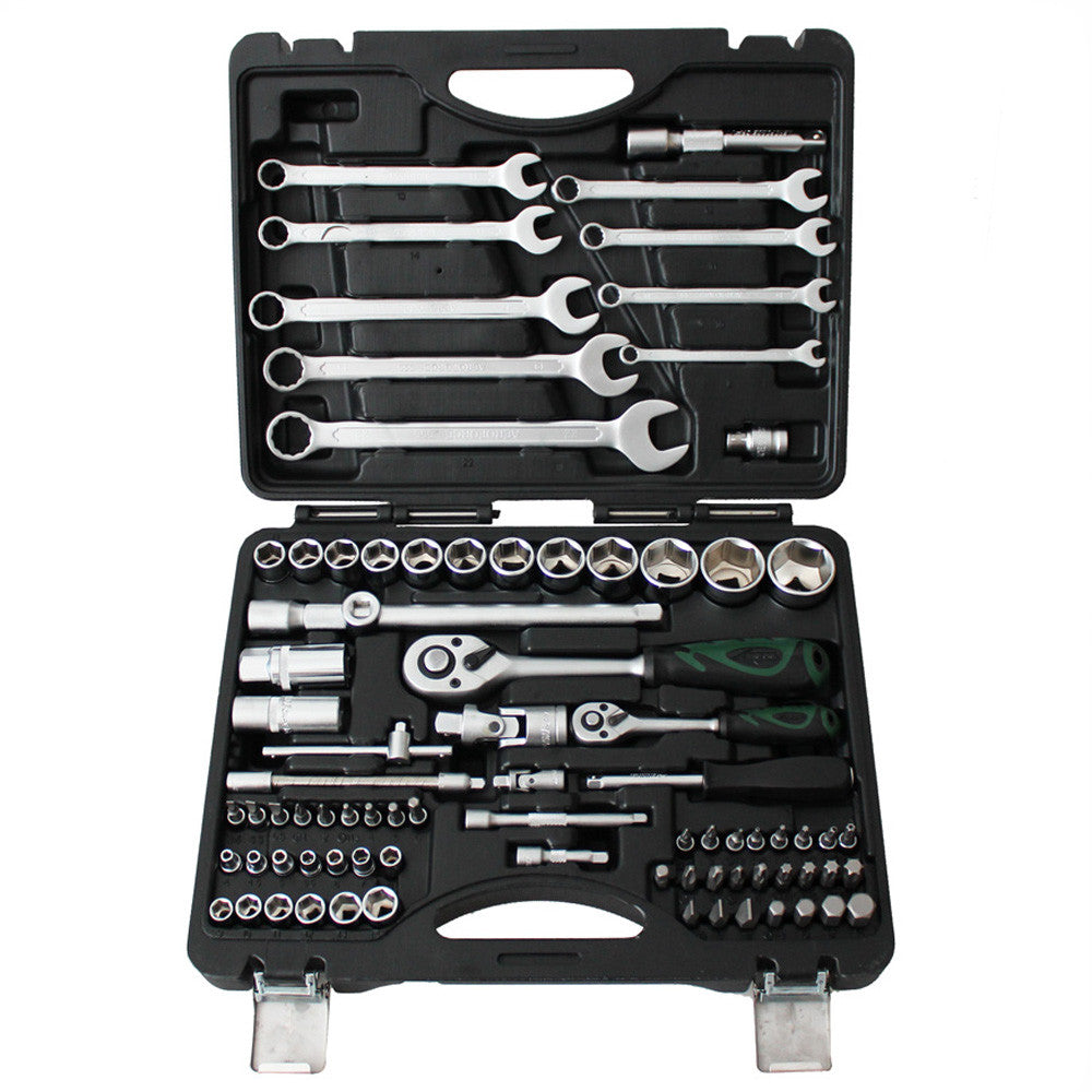 82pc Comb Socket Spanner Set 1/4″ 1/2″ Dr. Ratchet Wrench Bit Crv Tool 20003017