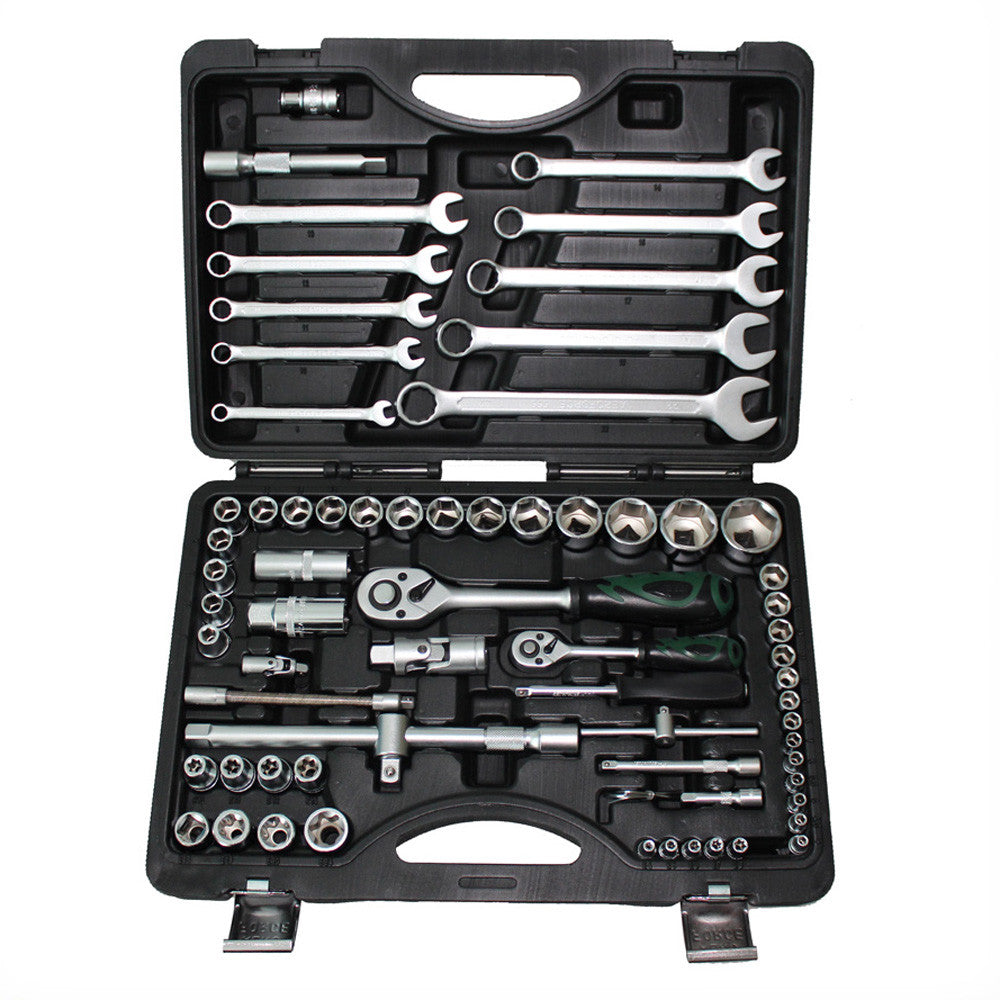 71pc Combo Socket Spanner Set 1/4″1/2″ Dr.Ratchet Wrench Jonit Crv Tool 20003016