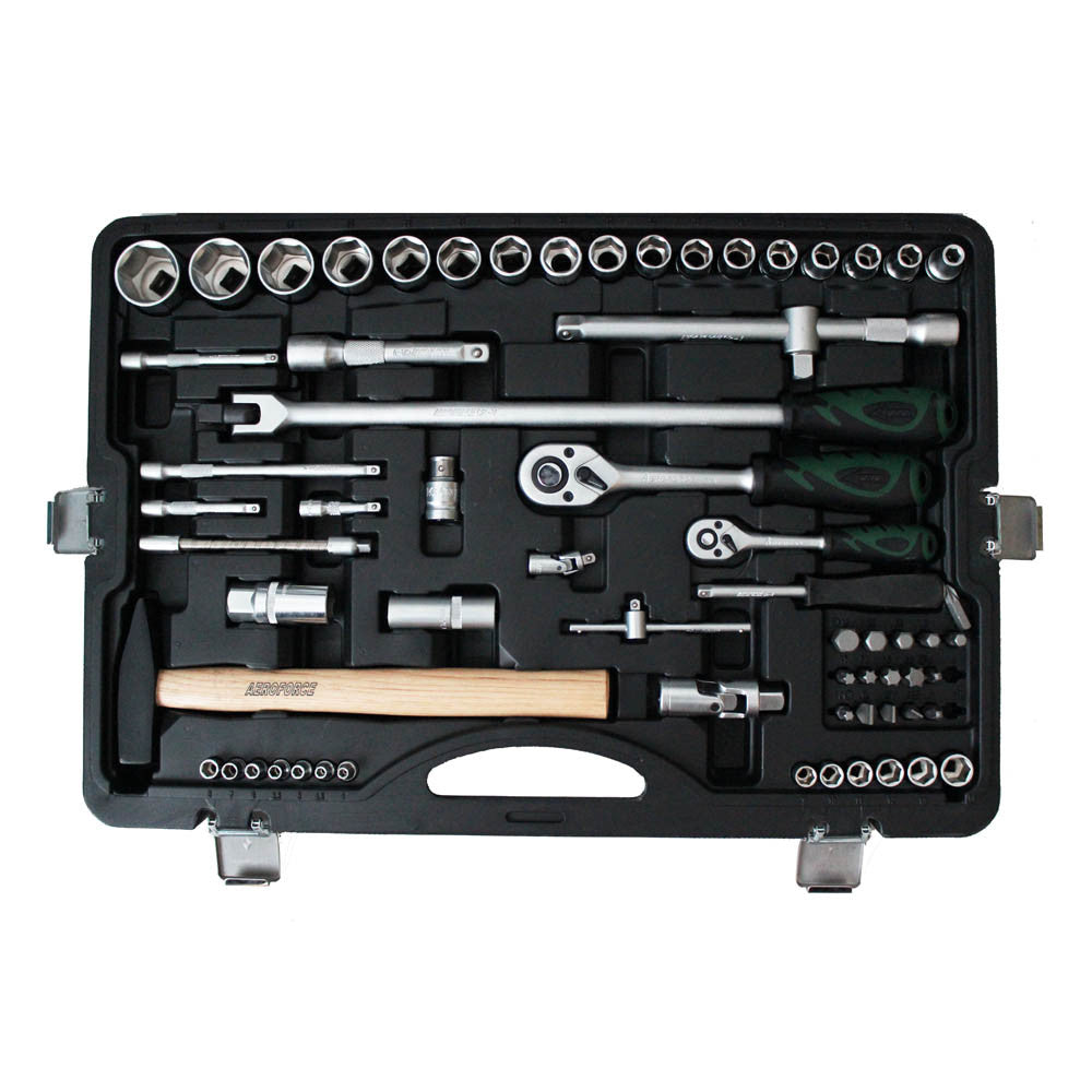92pc 1/4″ 1/2″ Dr. Socket 4-14mm Bit H7-t6 Bar Spanner Ratchet Wrench 20003021