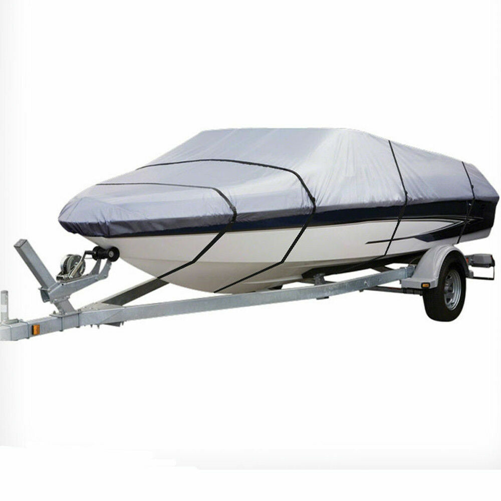 20-22 Ft Trailerable Marine Boat Cover 6.1-6.7m Rain Sun UV Half Cabin Hd