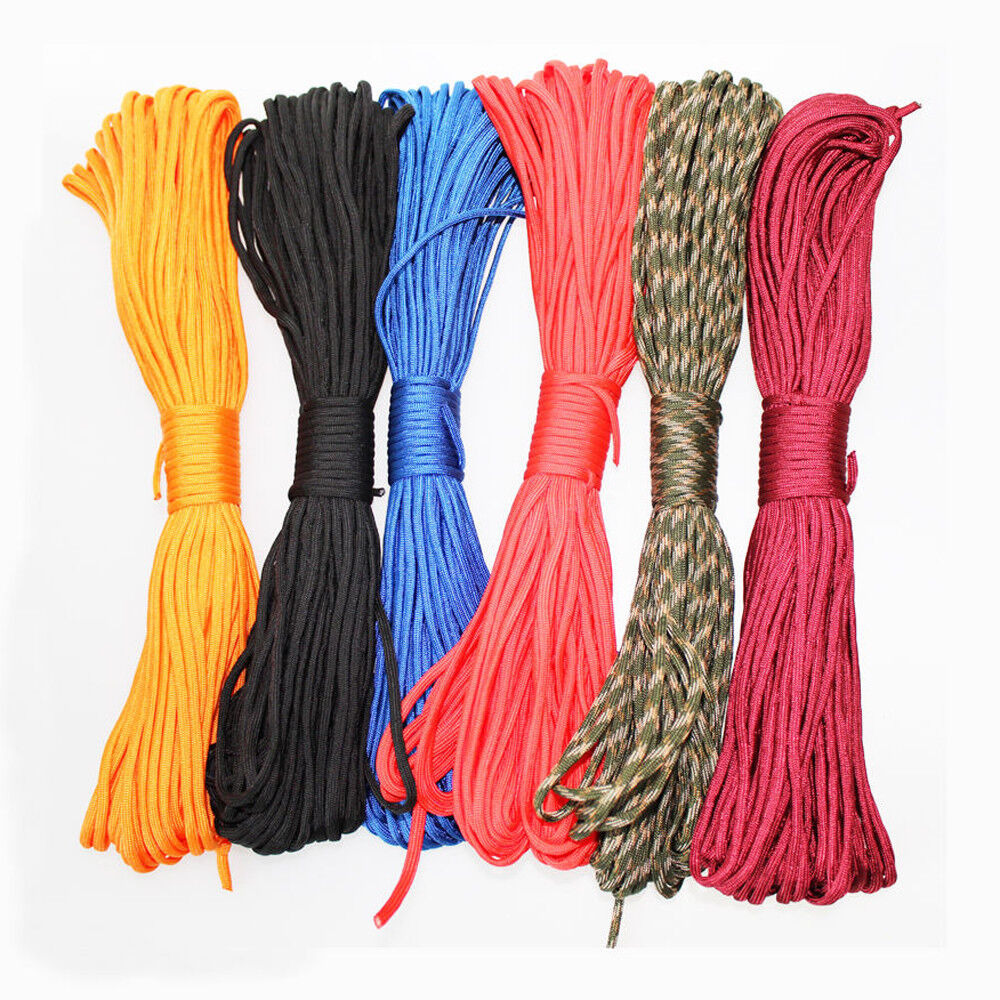 5x 31m Paracord Parachute Cord 7core Rope Camping Nylon Survivallanyard