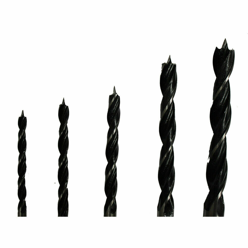 Black Drill Set 4-10mm Twist 5ppcs Woodwork Timber Metric Pro Quality