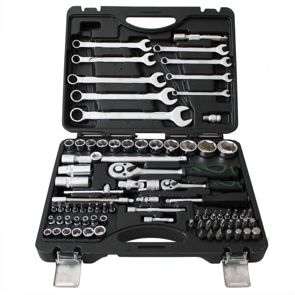 82pc Comb Socket Spanner Set 1/4″ 1/2″ Dr. Ratchet Wrench Bit Crv Tool 20003017