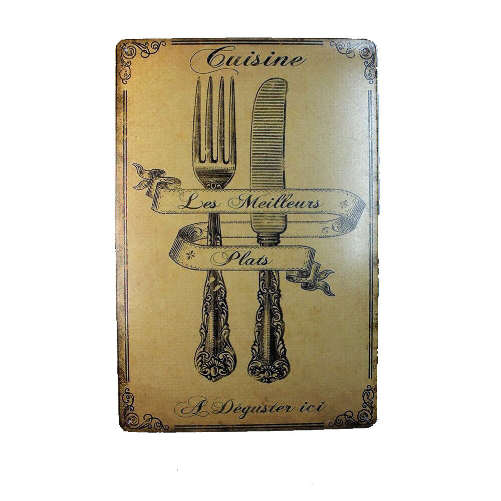 Tin Sign Les Meilleuis Sprint Drink Bar Whisky Rustic Look