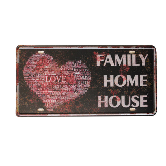 Tin Sign Family Home House Decor Bar Pub Home Vintage Retro Poster Cafe