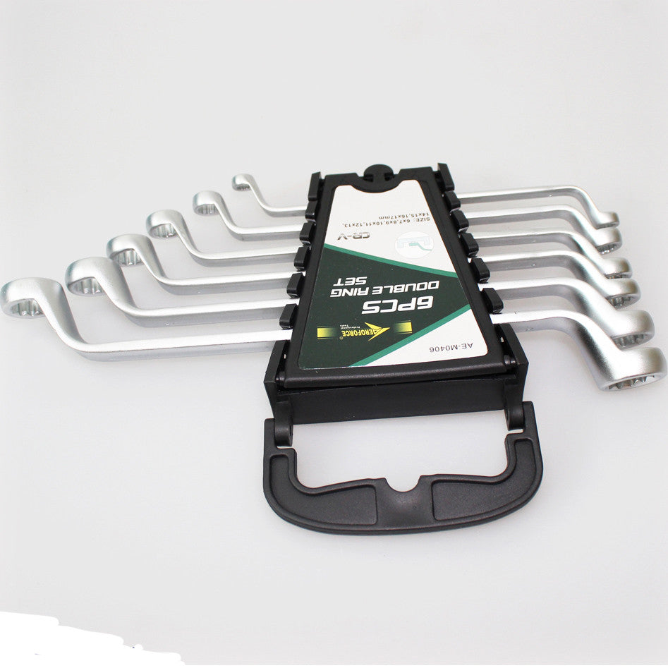 6pc 6-17mm Combination Double Ring Wrench Ratchet Crv Din Pro Auto Tool 20003043