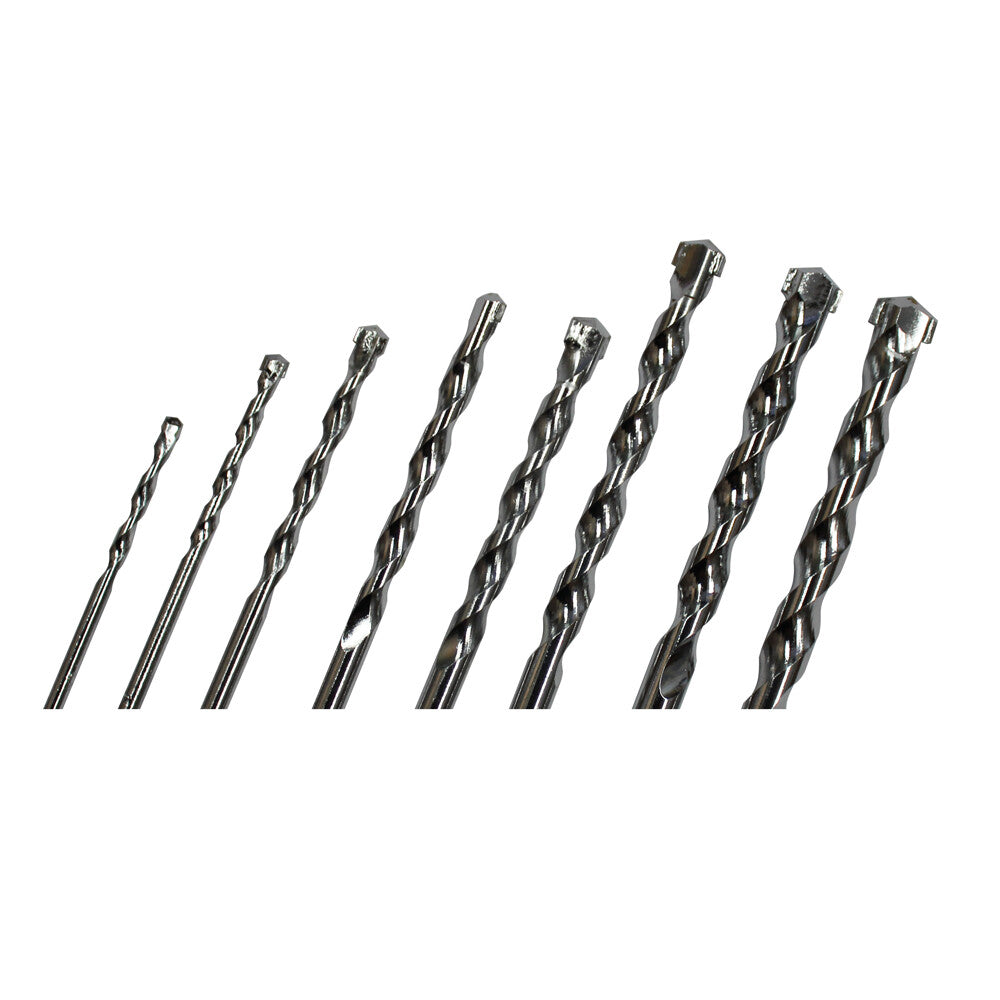 8pcs Masonry Drill Bit Set 3-10mm Carbide Tip Brick Wall Concrete